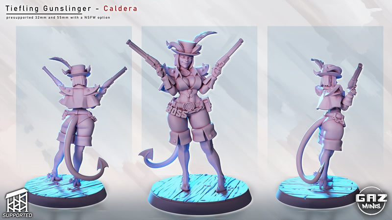 Boss Caldera – Tiefling Gunslinger – Miniature