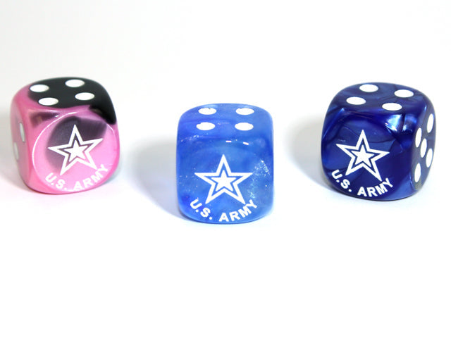 Army d6 Pipped Dice 16mm | Army Themed Dice of Random Color (sold per piece)