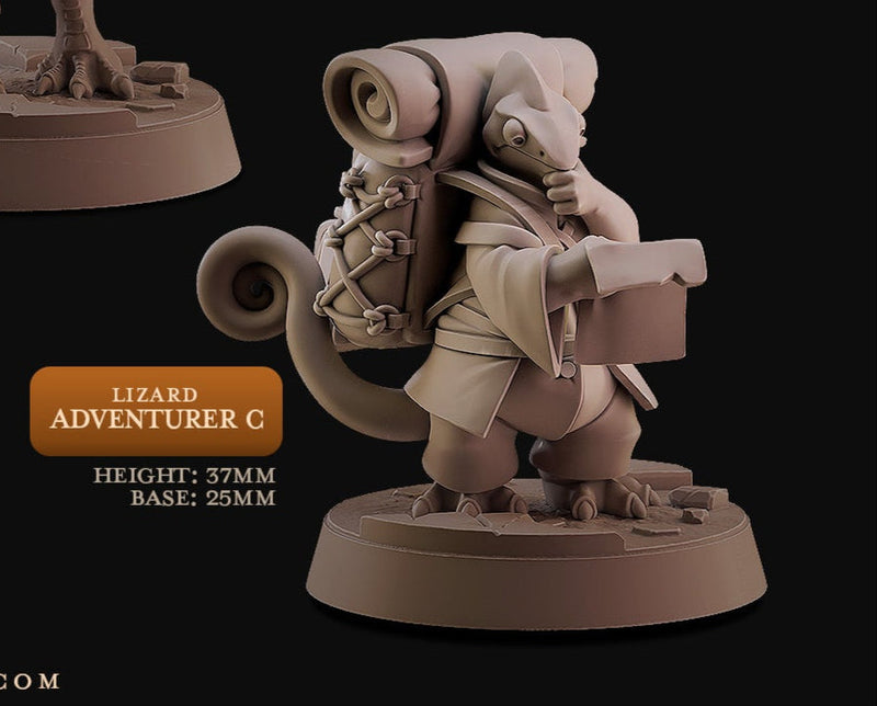 Lizard Adventurers – Reptilian Explorer Miniature Set