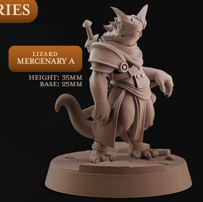 Lizard Mercenaries – Reptilian Soldier Miniature Set