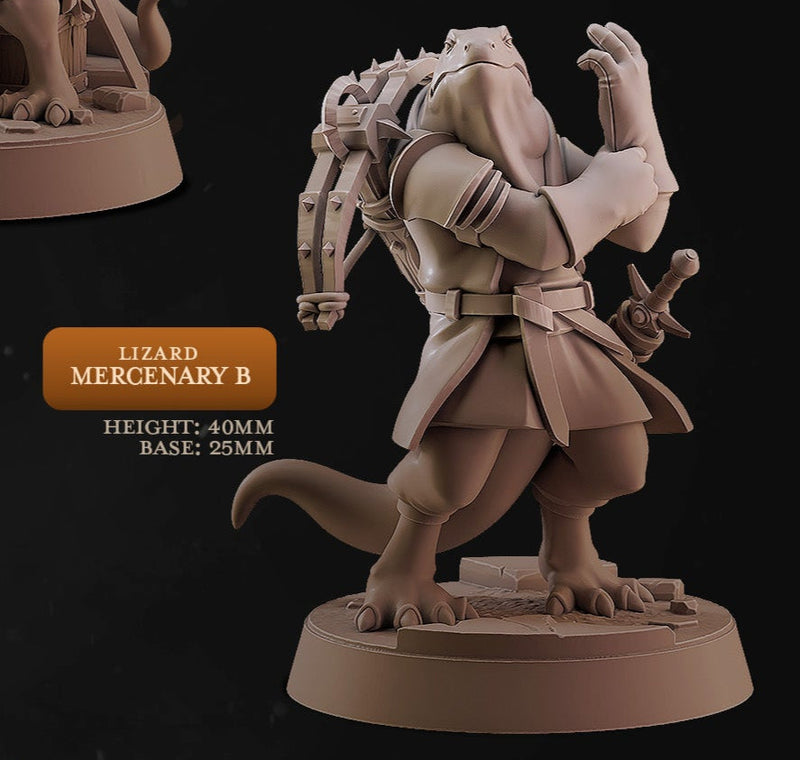 Lizard Mercenaries – Reptilian Soldier Miniature Set