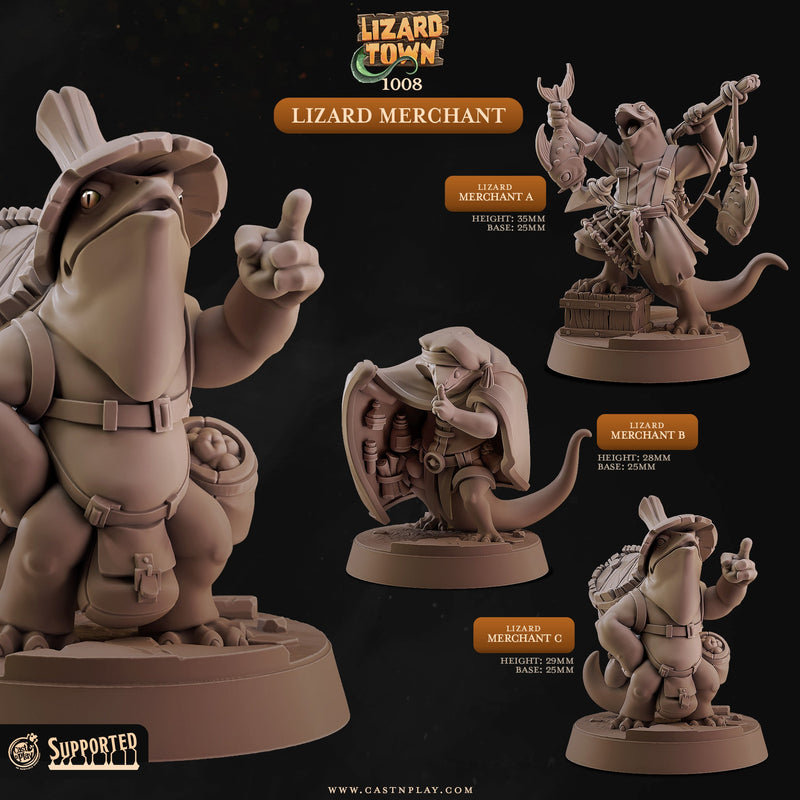 Lizard Merchants – Reptilian Trader Miniature Set