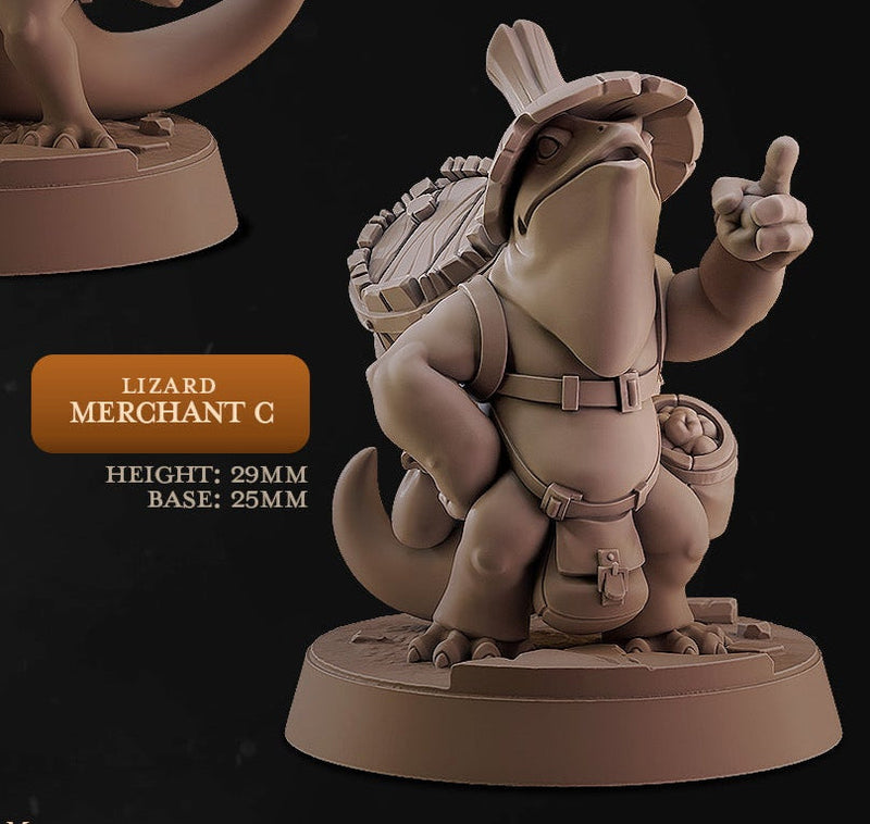 Lizard Merchants – Reptilian Trader Miniature Set