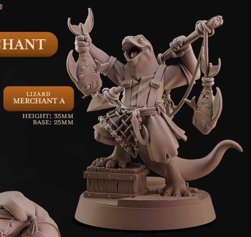 Lizard Merchants – Reptilian Trader Miniature Set