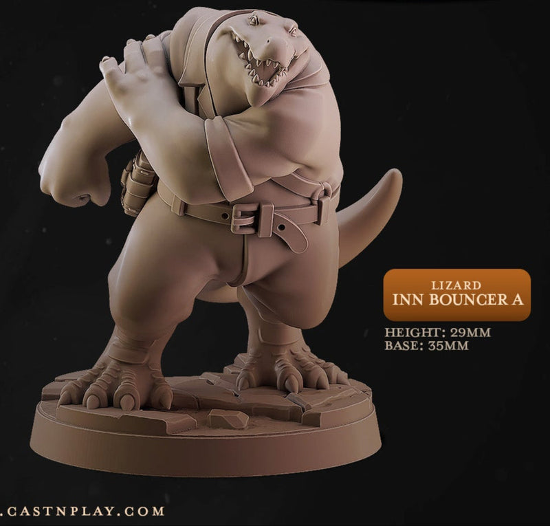 Lizard Inn Bouncers – Reptilian Tavern Guard Miniature Set