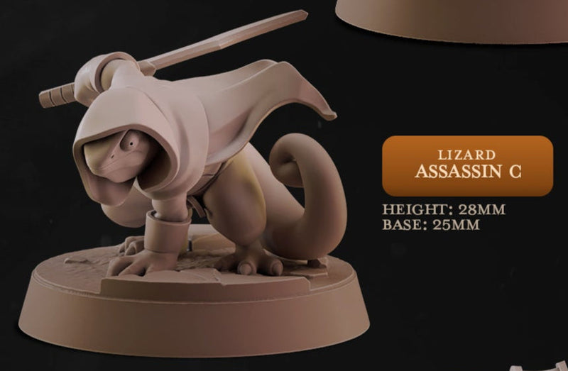 Lizard Assassins – Reptilian Rogue Miniature Set