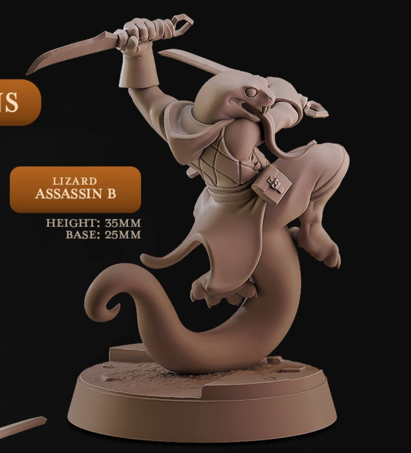 Lizard Assassins – Reptilian Rogue Miniature Set