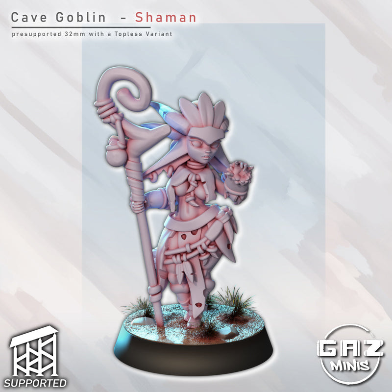 Cave Goblin Shaman – (32mm scale, SFW/NSFW)