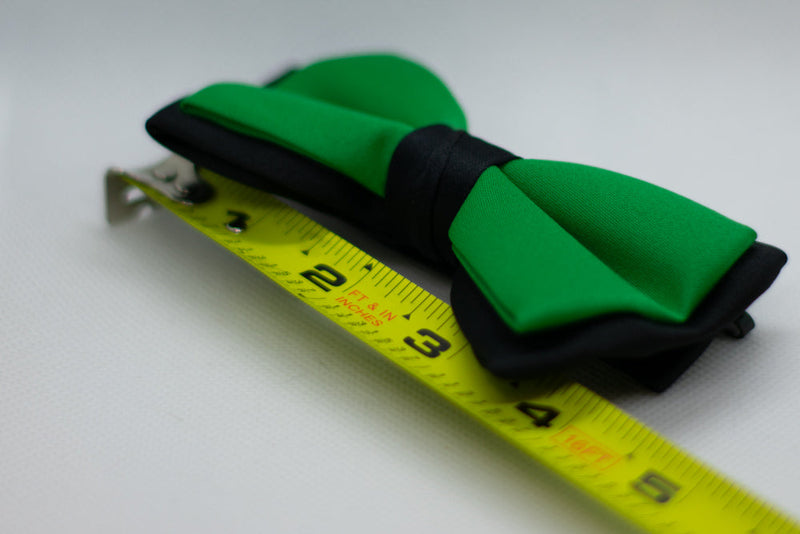 Black w/green Bowtie Adjustable Formal Wedding Party Necktie Bow Tie Tuxedo