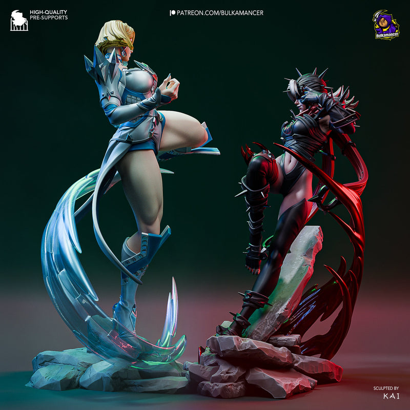 Emma Frost X Malice Invisible Woman Diorama - Marvel Rivals - 1:8 Scale Figures