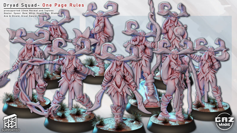 Dryad Squad Miniatures (SFW/NSFW 18+ Only) - Forest Spirits