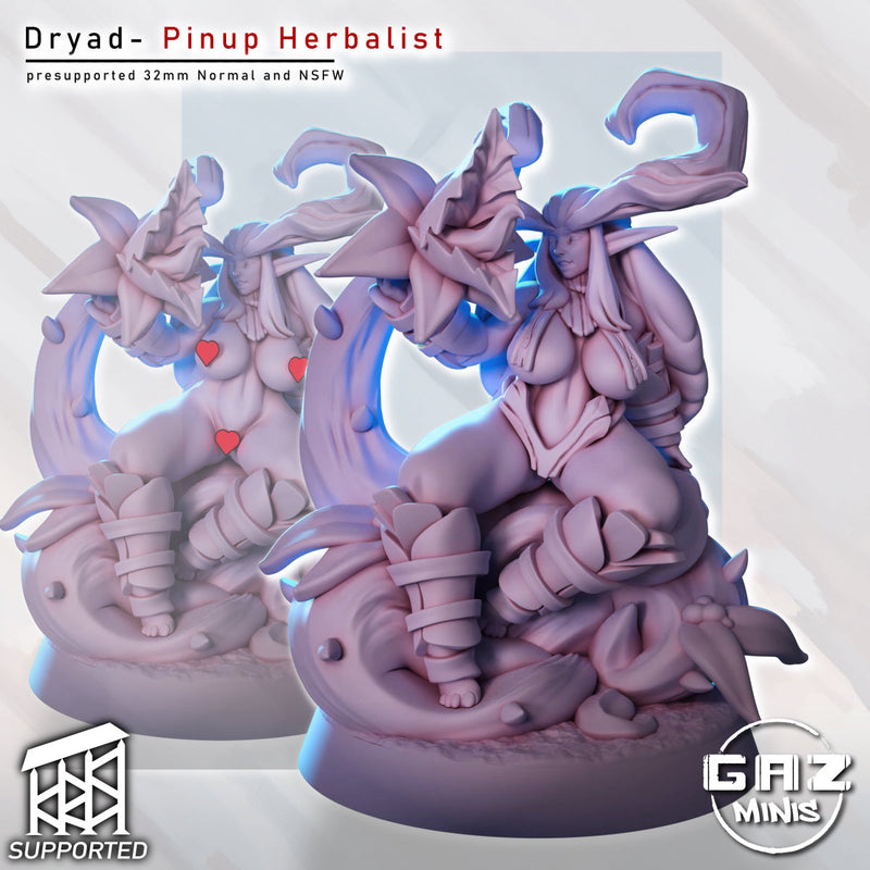 Dryad – Wood Nymph Druid – Female – Miniature (SFW/NSFW 18+ Only)