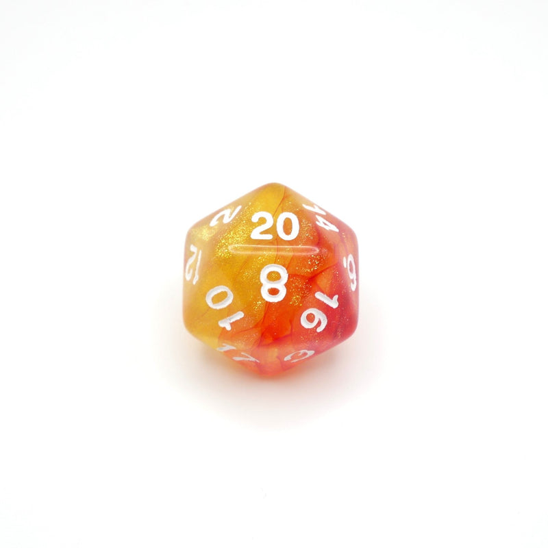 Efreeti's Robe - 7 Piece DnD Dice Set | Acrylic RPG Gaming Dice