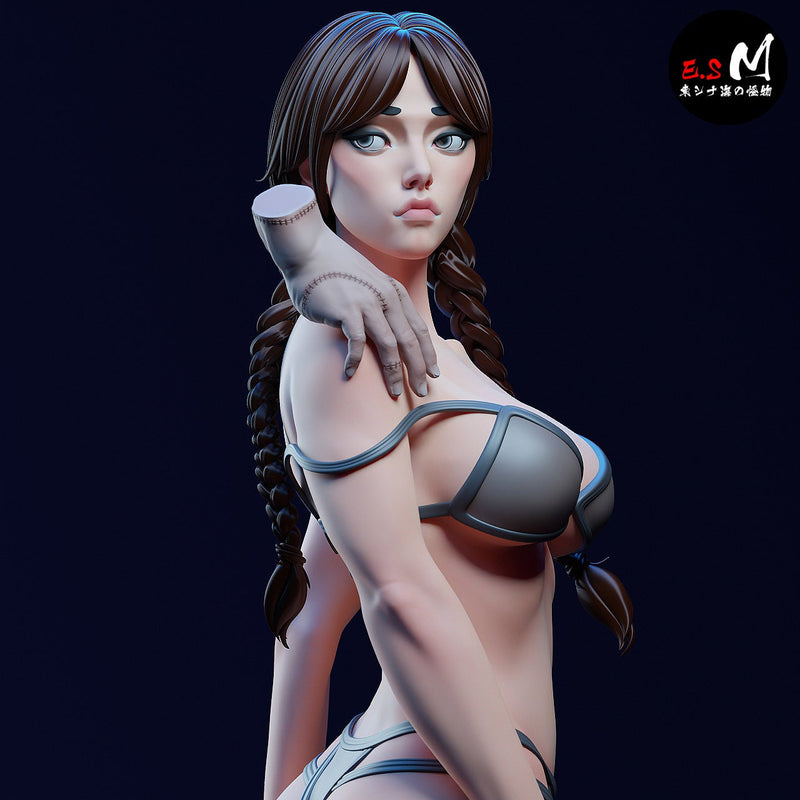 Adult Wednesday Addams Swimsuit - Addams Family  (SFW/NSFW 18+ Only) - 1:6 Scale Figure