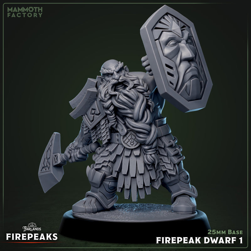 Firepeak Dwarfs - Fire Dwarf Warriors - Miniatures