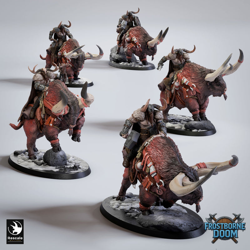 Vargir Frosthorns – Mounted Raiders on Frosthorn Beasts from Frostborne Doom