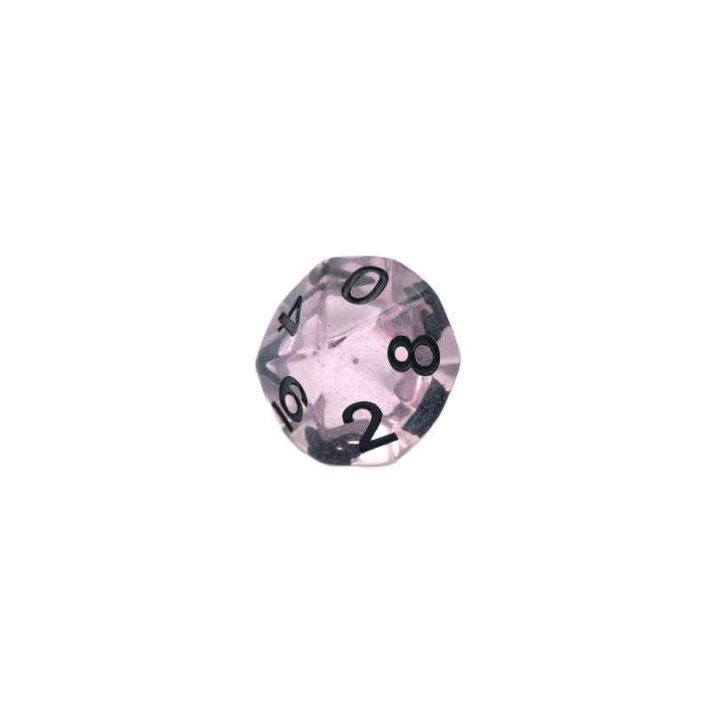 Frozen Blossom - 7 Piece DnD Dice Set | Acrylic RPG Gaming Dice