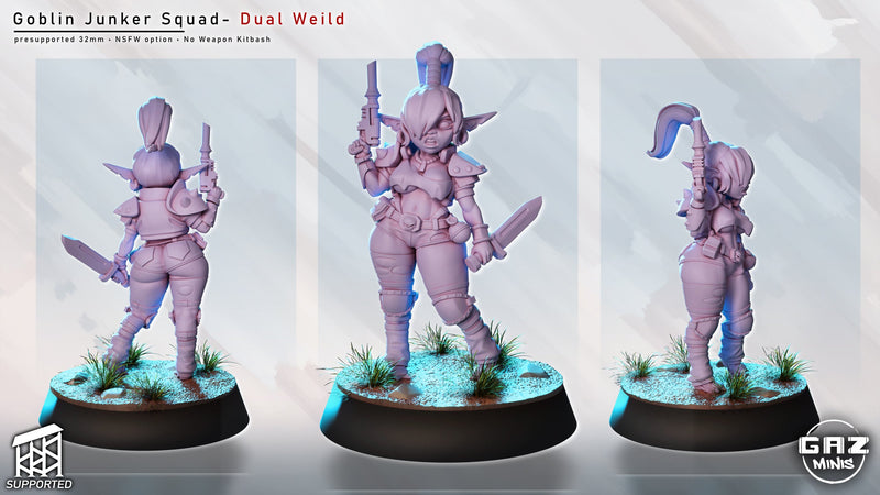Goblin Junkers – Female Goblin Mercenaries – Sci-Fi Miniatures (SFW/NSFW 18+ Only)