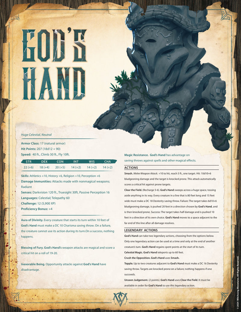 God's Hand - Celestial Construct Miniature
