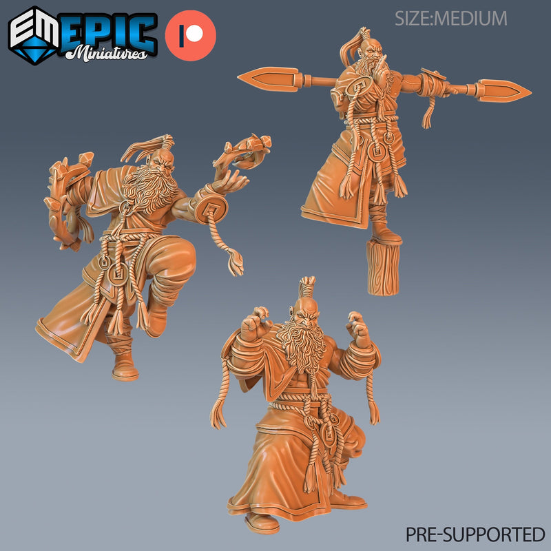 Half Dwarf Monk Miniature Set