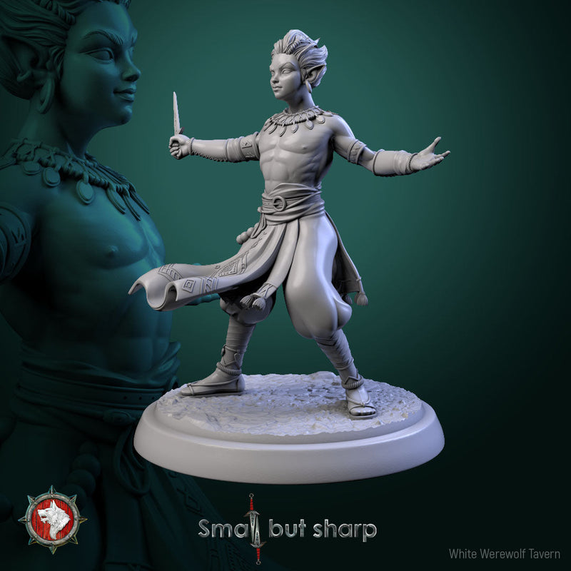 Halfling Monks Set – Halfling Male Monk Miniatures