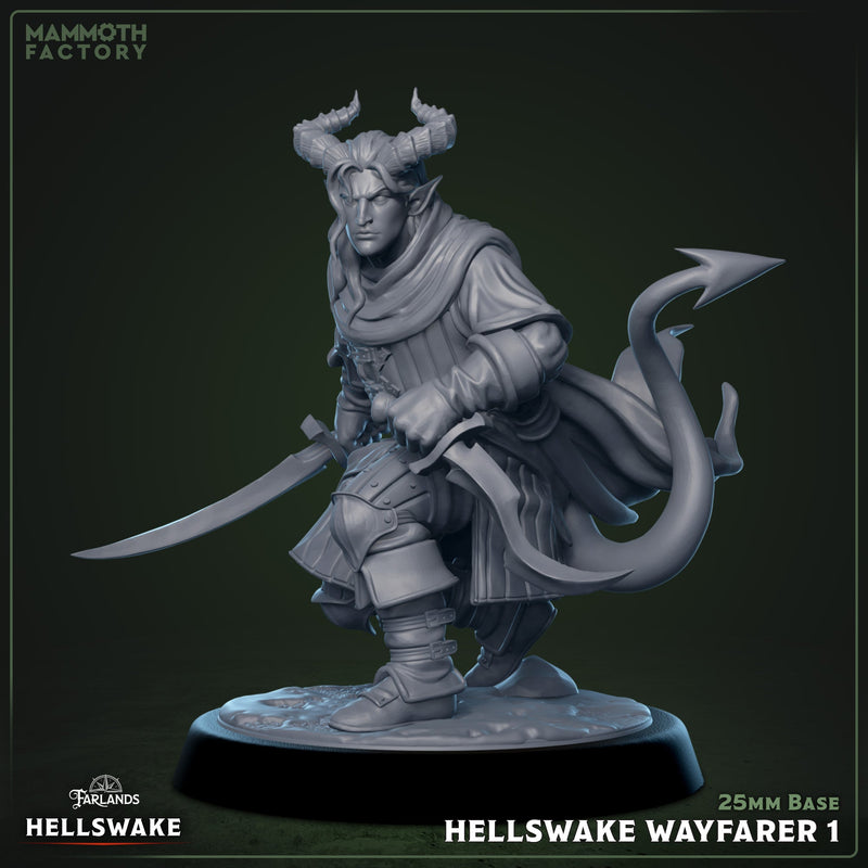 Hellswake Wayfarer – Tiefling Ranger Miniatures