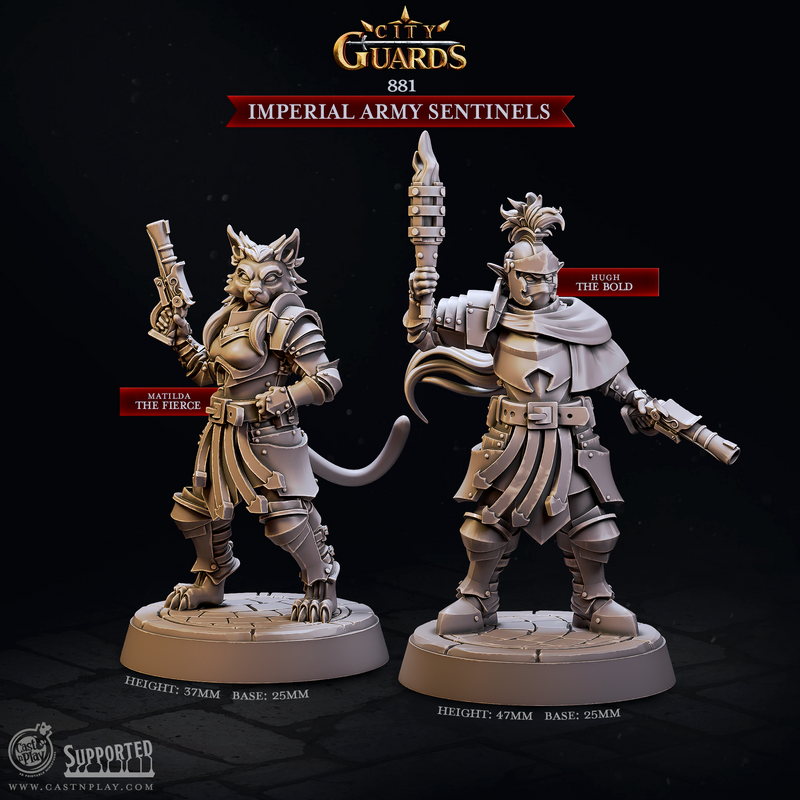 Matilda the Fierce & Hugh the Bold - Imperial Army Sentinel Miniatures