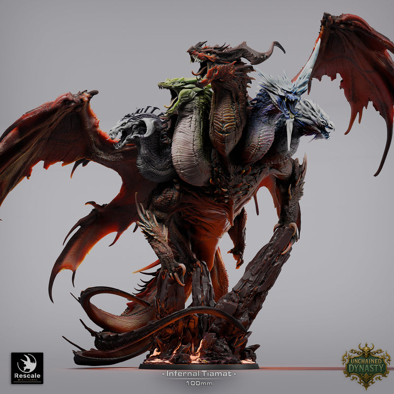 Infernal Tiamat – Five-Headed Dragon God – Boss Miniature