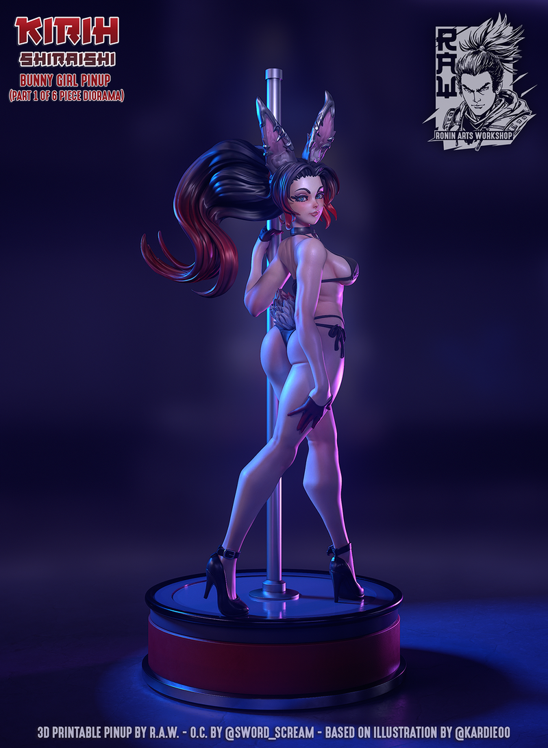 Kirih Shiraishi - Pinup Girl Bunny Suit (SFW/NSFW 18+) - 75mm & 120mm scale