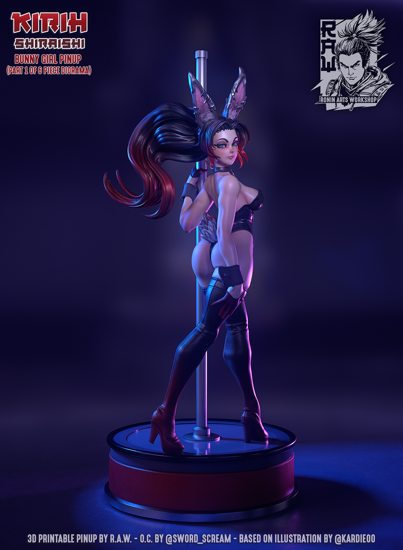 Kirih Shiraishi - Pinup Girl Bunny Suit (SFW/NSFW 18+) - 75mm & 120mm scale