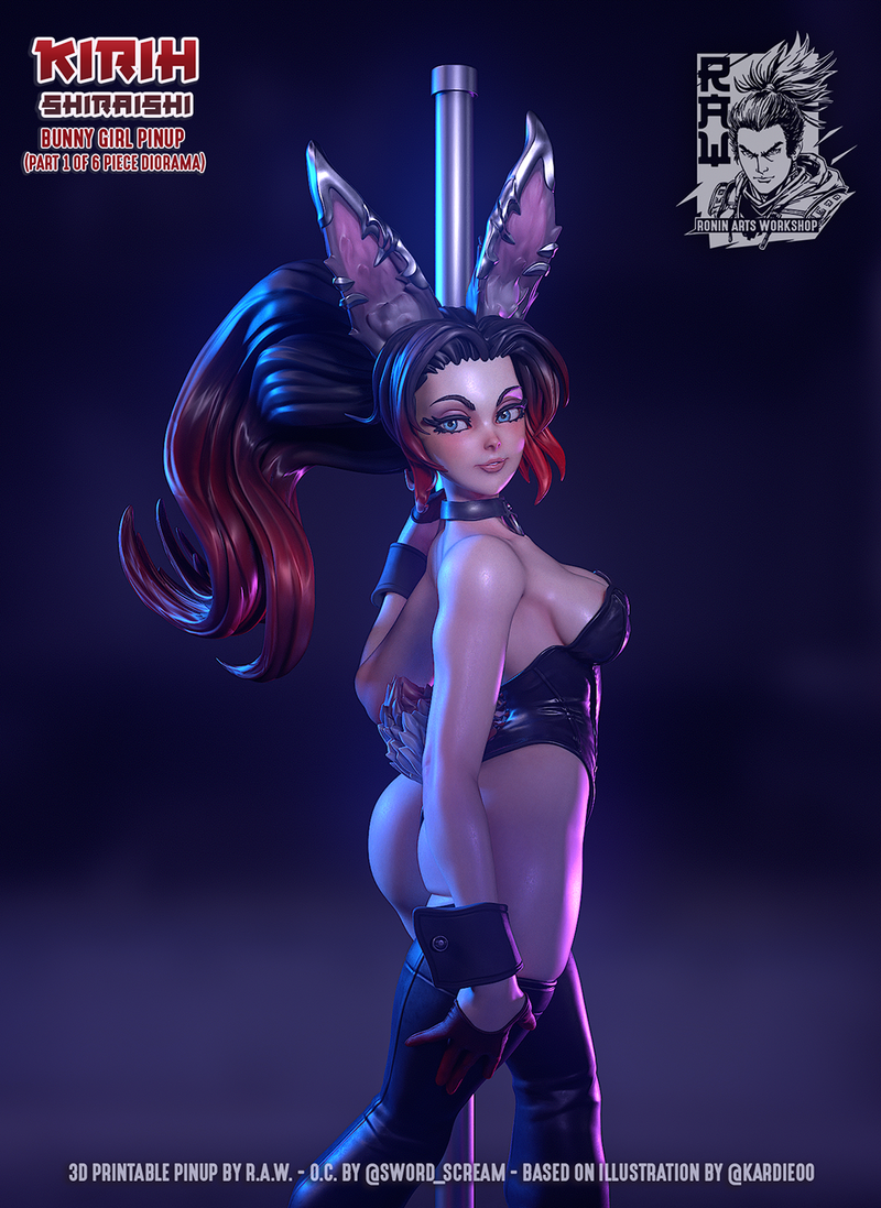 Kirih Shiraishi - Pinup Girl Bunny Suit (SFW/NSFW 18+) - 75mm & 120mm scale