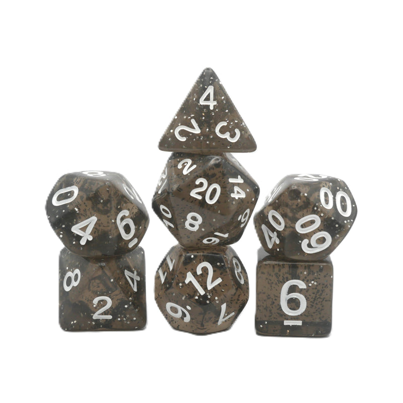 Essence of Licorice - 7 Piece DnD Dice Set | Acrylic RPG Gaming Dice