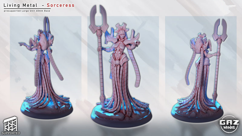Living Metal Sorceress – Cybernetic Arcane Commander Miniature
