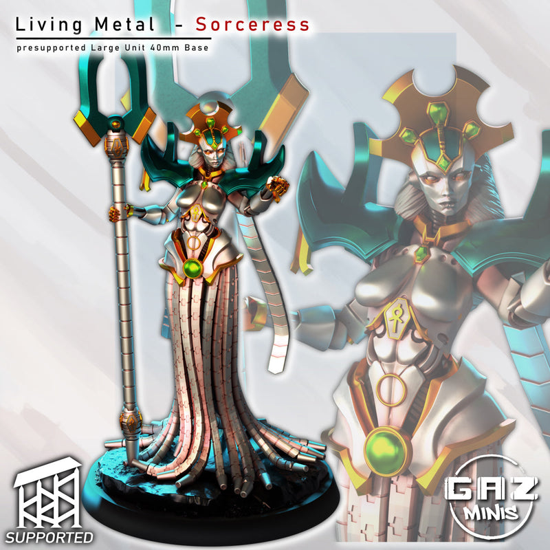 Living Metal Sorceress – Cybernetic Arcane Commander Miniature