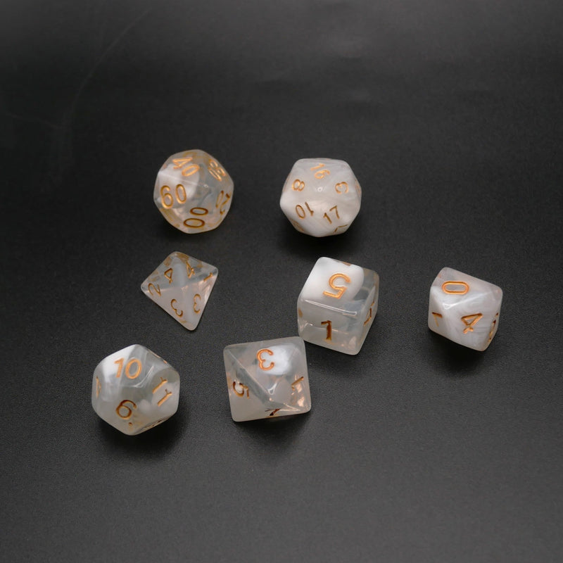Lost Memories - 7 Piece DnD Dice Set | Acrylic RPG Gaming Dice