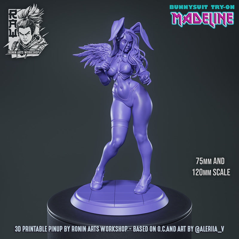 Madeline - Pinup Girl Bunny Suit (SFW/NSFW 18+) - 75mm & 120mm scale