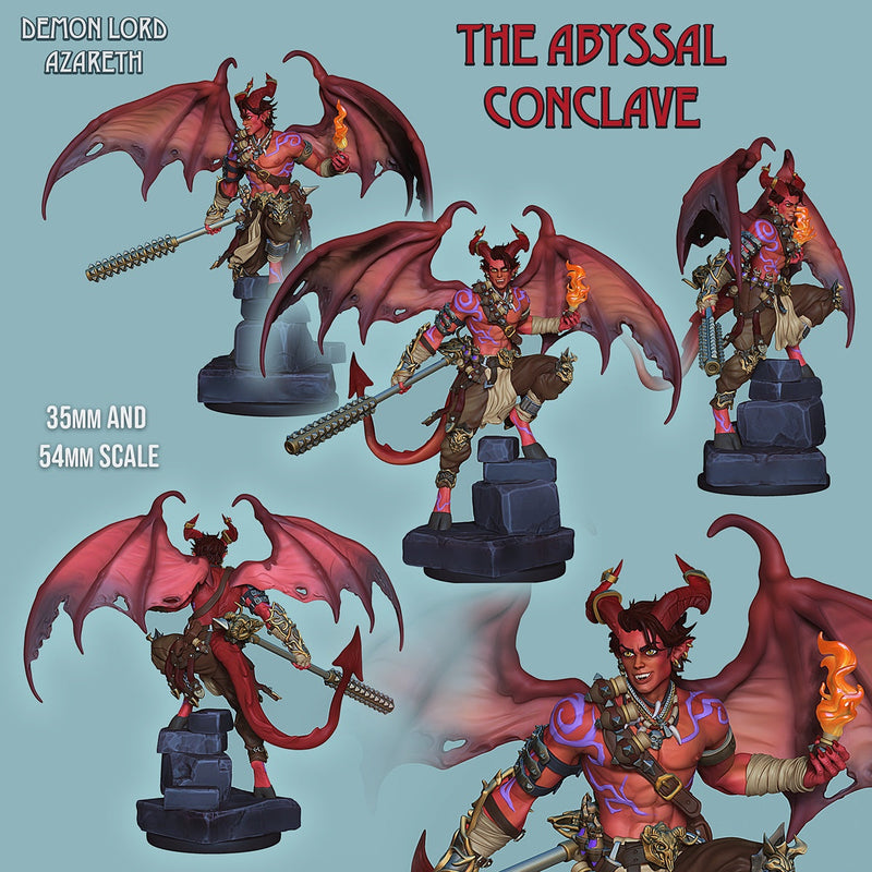 Demon Lord Azareth – The Abyssal Conclave Miniature – 35mm & 54mm Scale