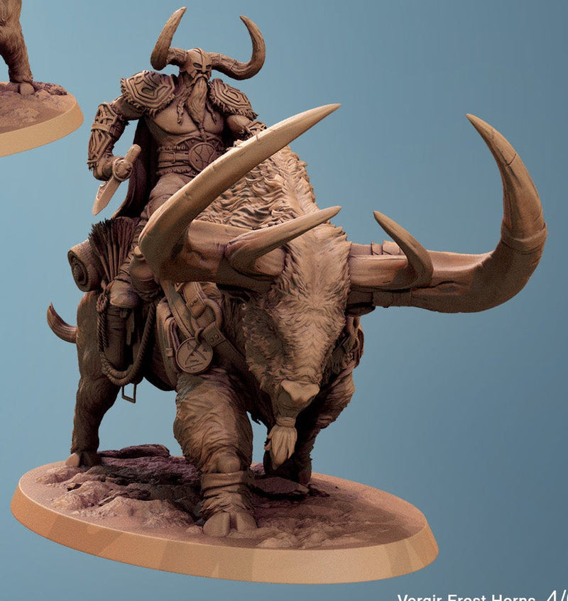 Vargir Frosthorns – Mounted Raiders on Frosthorn Beasts from Frostborne Doom