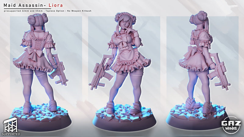 Maid Assassin – Liora – Anime Assassin Miniature (SFW/NSFW 18+ Only)