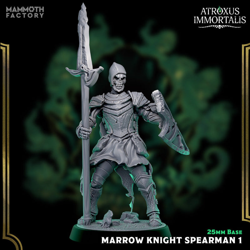 Marrow Knight Spearmen – Undead Draugr Skeletal Soldier Miniatures
