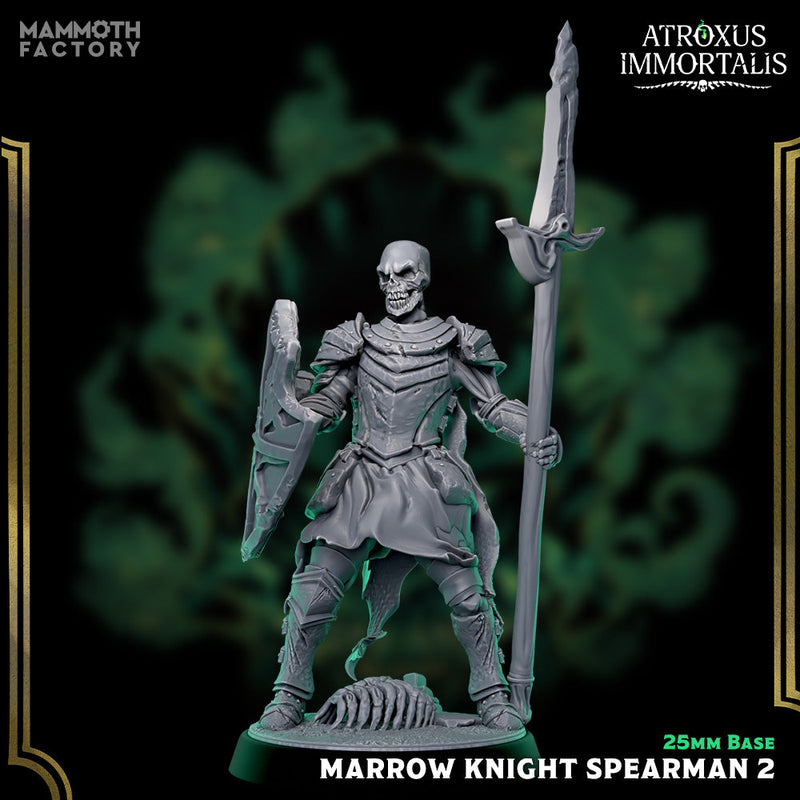 Marrow Knight Spearmen – Undead Draugr Skeletal Soldier Miniatures