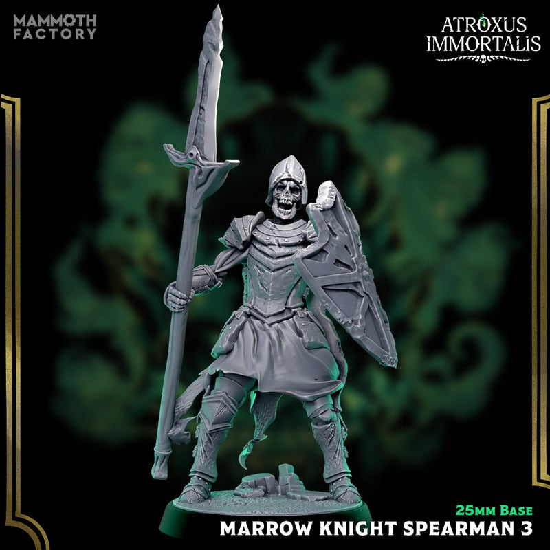 Marrow Knight Spearmen – Undead Draugr Skeletal Soldier Miniatures