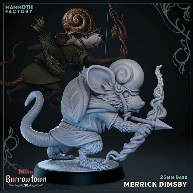 Merrick Dimsby – Mouse Ranger – Burrowtown Fateless – Miniature
