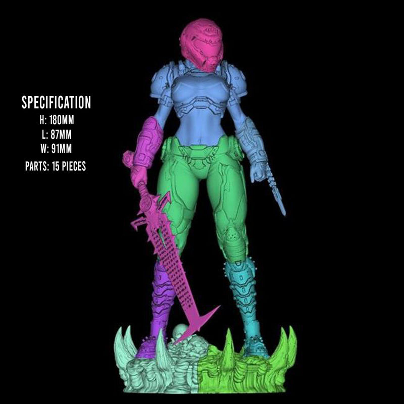 Doom Slayer Girl - Doom: The Dark Ages (SFW/NSFW 18+) - 1:10 Scale