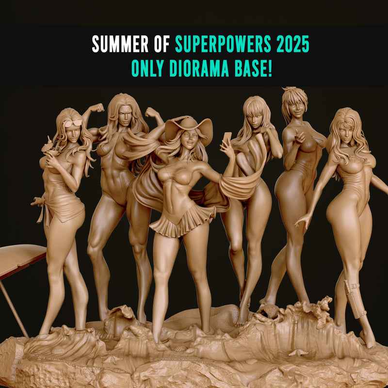 Summer of Powers - Swimsuit Edition Diorama (SFW/NSFW 18+) - 1:10 Scale