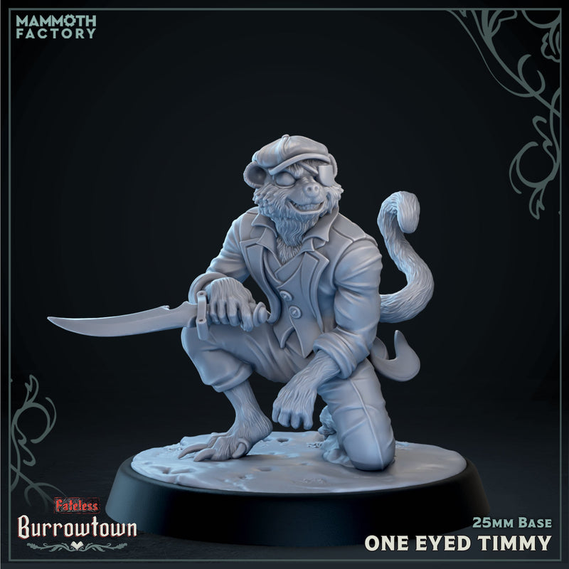 One Eyed Timmy – Monkey Rogue – Burrowtown Fateless – Miniature