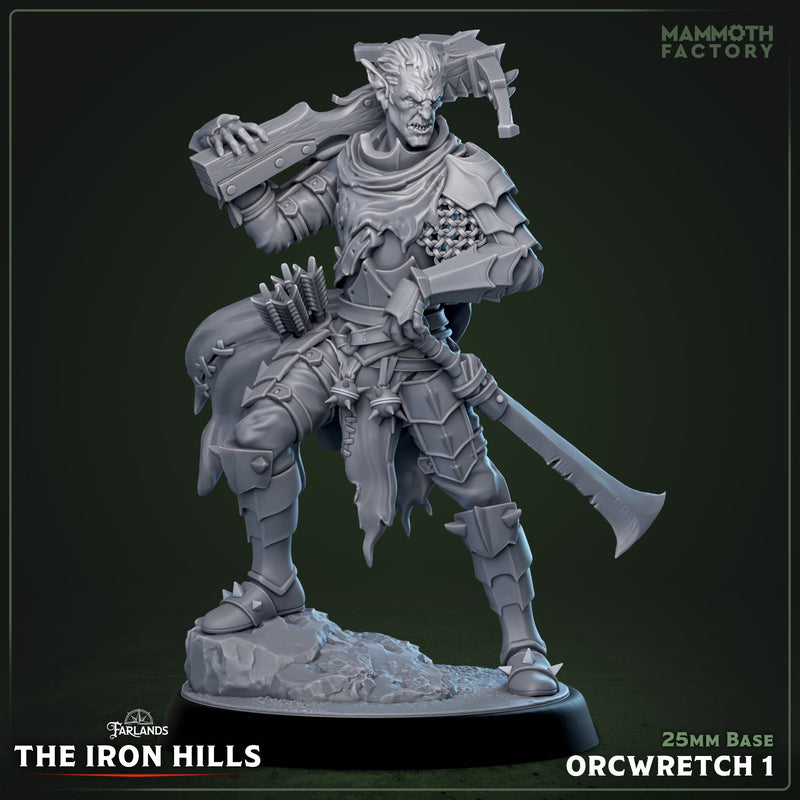 Orc Wretch – Ironcrag Skirmisher Orcs – Dark Fantasy Miniatures