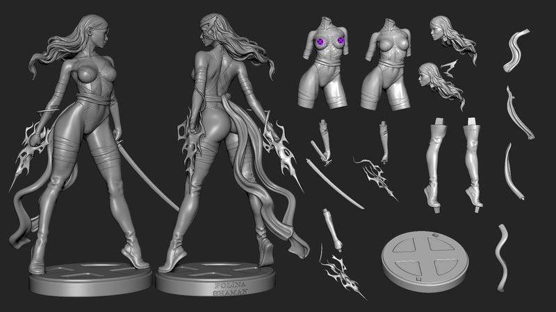 Psylocke  - Marvel Comics (SFW/NSFW 18+ Only) - 1:8 Scale Figure