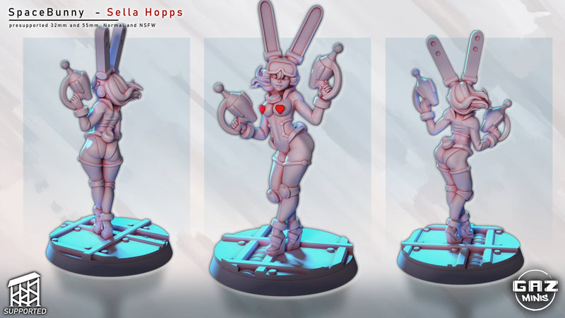 Retro Space Bunny – Hopps Miniature (SFW/NSFW 18+)