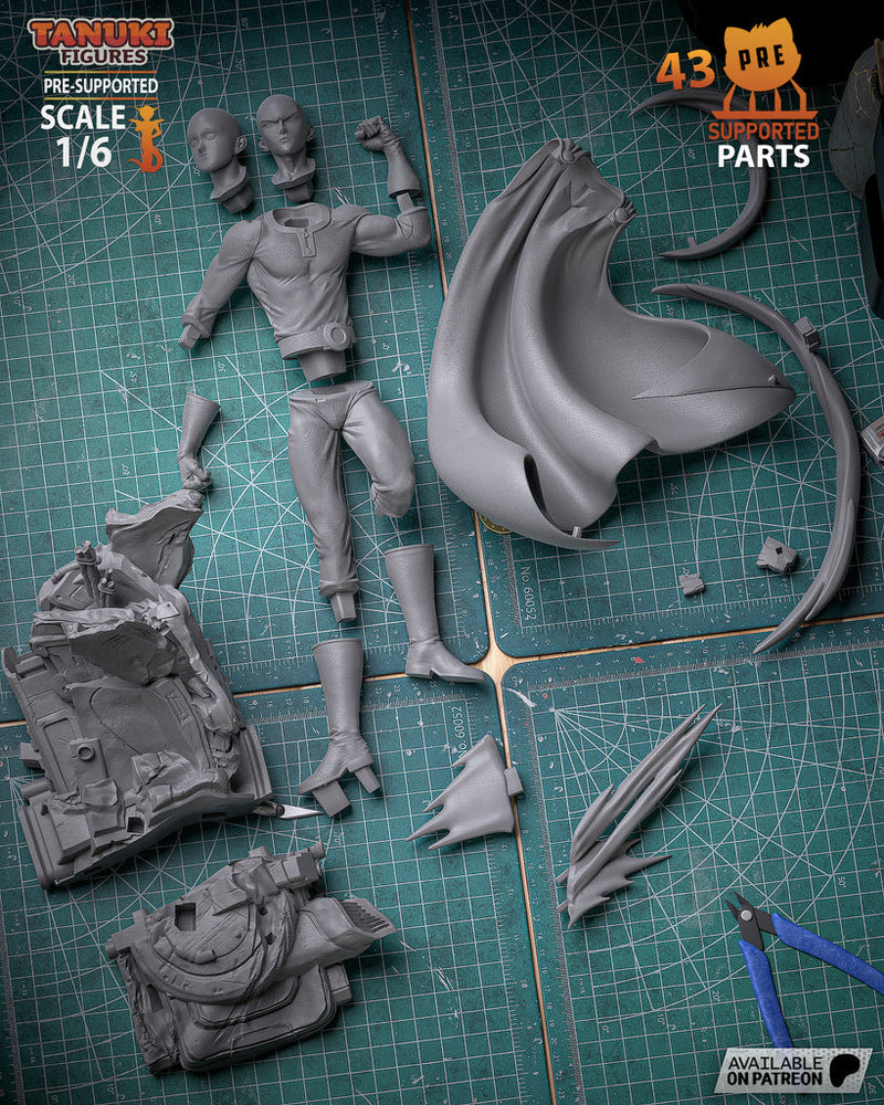 Saitama vs Boros - One Punch Man - Diorama - 1:6 Scale, Busts